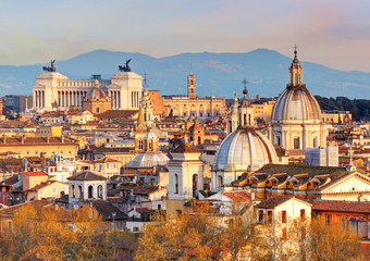 Naklejka na ściany i meble Rome - skyline, Italy