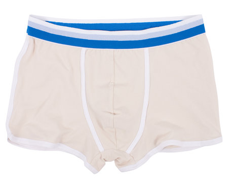 Male underwear isolated on white background