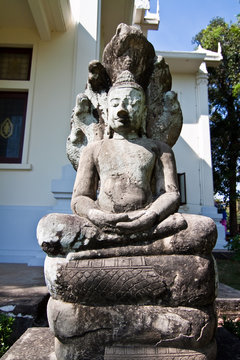 Buddha statue in the museum exhibit
