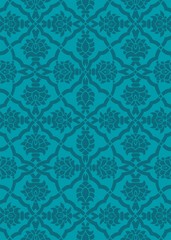 wedding card design, paisley floral pattern , India