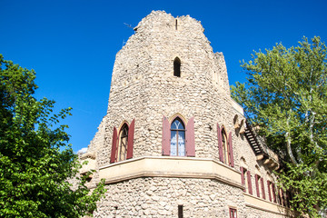 Fototapeta na wymiar Romantic artificial ruined castle Januv hrad