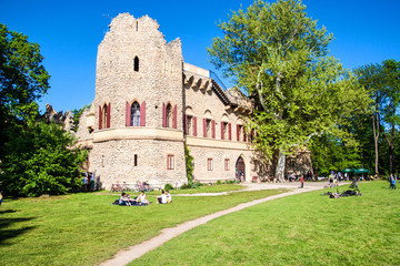 Fototapeta na wymiar Romantic artificial ruined castle Januv hrad