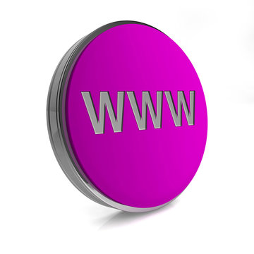 www circular icon on white background