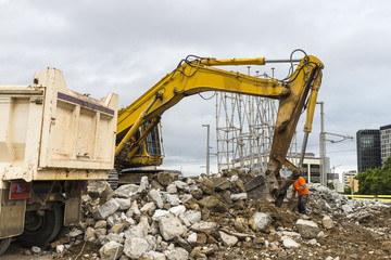 Obraz premium excavator in action
