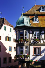 Traditional half-timbered houses in Alsace