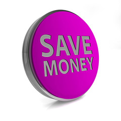 Save money circular icon on white background
