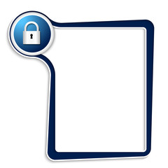 blue text box for any text with padlock