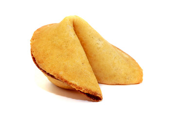 Biscuit for best wishes isolated over white