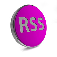 RSS circular icon on white background