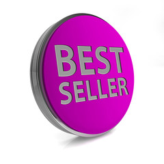 Best seller circular icon on white background