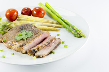 Pork Steak with vegetable Salad