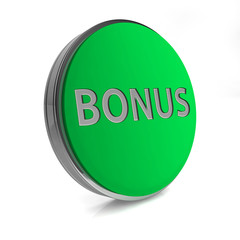 bonus circular icon on white background