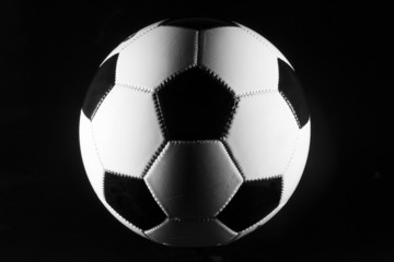 Naklejka premium Soccer ball black and white