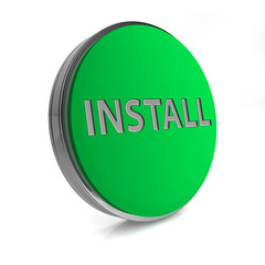 Installation circular icon on white background