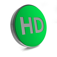 HD circular icon on white background