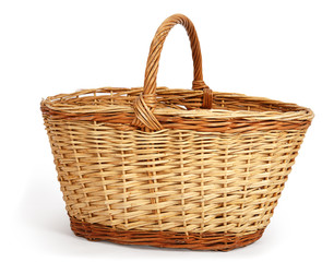Obraz premium Empty large wicker basket