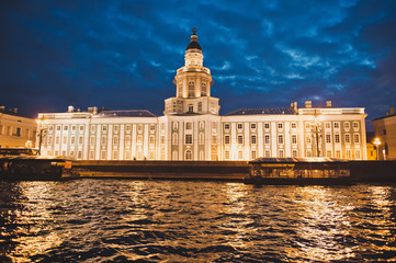 City of St. Petersburg, night views from the motor ship 1187.