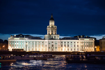 City of St. Petersburg, night views from the motor ship 1195.