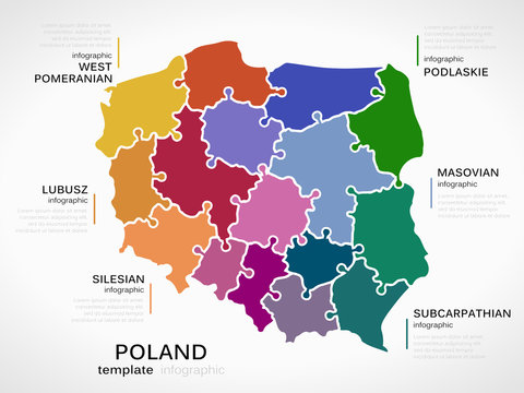 Fototapeta Map of Poland