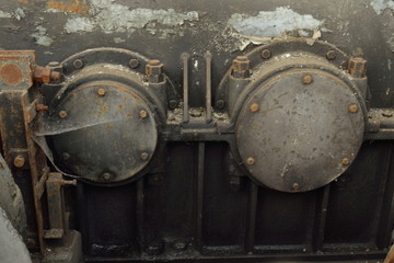 Fototapeta na wymiar abandoned industrial machinery