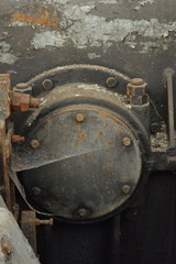 Fototapeta na wymiar abandoned industrial machinery