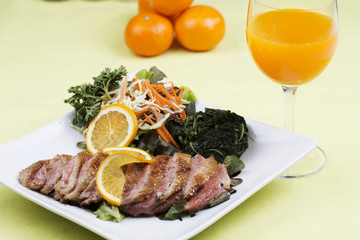 Roast Duck Breast with Orange sauce