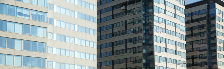 Panorama of office buildings
