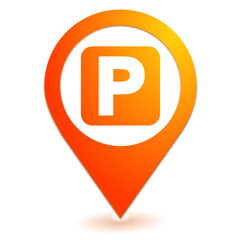 parking sur symbole localisation orange