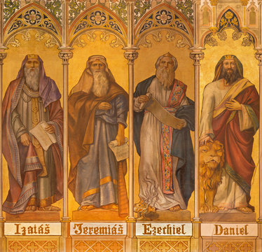 Trnava - fresco of prophets Isaiah, Jeremiah, Ezekiel, Daniel