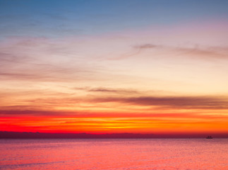 Sunrise Sky With Lighted Clouds