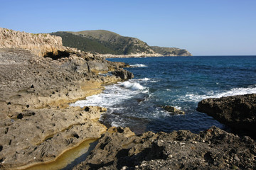 Fototapeta na wymiar Felsenküste in Spanien