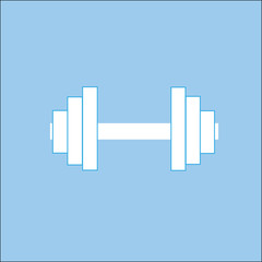 Fitness dumbbell icon