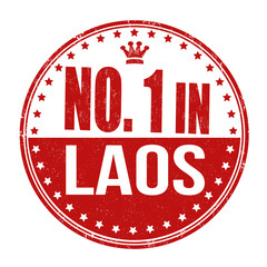 Number one in Laos stamp