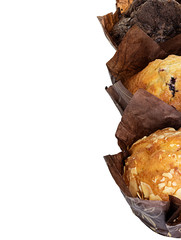 Muffins isolated on white background