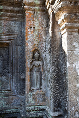Fresco Angkor Wat/ Angkor Thom. The ancient ruins of a historic