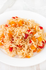 rice with pepper and carrot