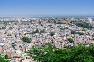 Fototapeta na wymiar Cityscape of Jodhpur from Mehrangarh Fort