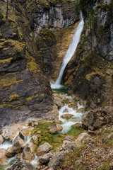 Wasserfall in der Pöllatschlucht im Allgäu