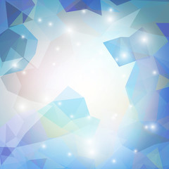 Abstract blue background, triangle design vector illustration