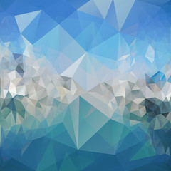 Blue abstract background, triangle design vector illustration
