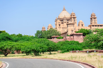 Fototapeta na wymiar Outside view of Umaid Bhawan Palace of Rajasthan