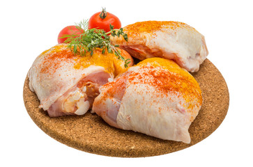 Raw chicken thigh