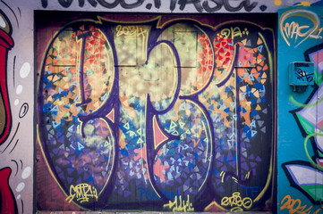 Obraz na płótnie Canvas Graffitis couleurs pétantes