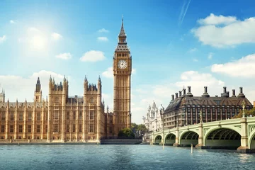 Wall murals Central-Europe Big Ben in sunny day, London