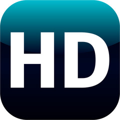 HD - High definition blue icon