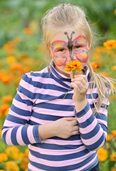 Beautiful Butterfly Face Painting