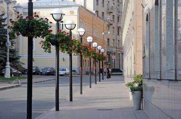 Voznesensky pereulok in Moscow, near the business centre Manor © vovez