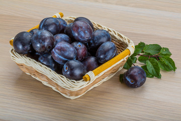 Fresh plums