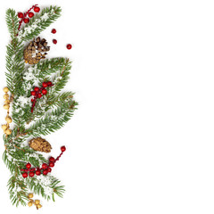 Christmas Decoration with snow