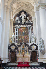 Fototapeta na wymiar Bruges - The baroque side chapel in Saint Walburga church.